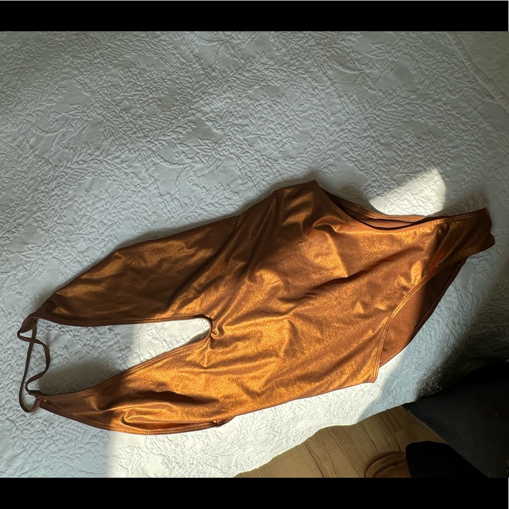 H&M Brown Halter One-Piece Swimsuit - Picture 2 of 4